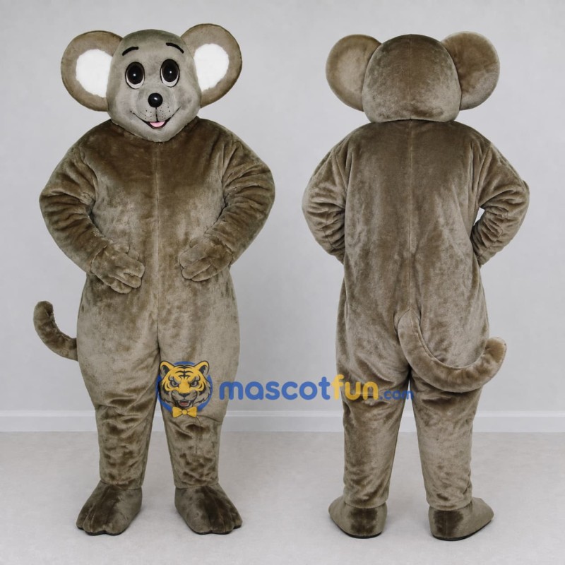 Custom Gray and White Mouse Mascot Costume Adult Full Body Suit for Community Events Custom Gray and White Mouse Mascot Costume Adult Full Body Suit for Community Events