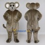 Custom Gray and White Mouse Mascot Costume Adult Full Body Suit for Community Events