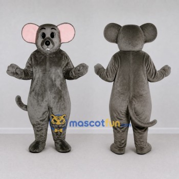 Custom Gray Mouse Mascot Costume Adult Full Body Suit for School Events