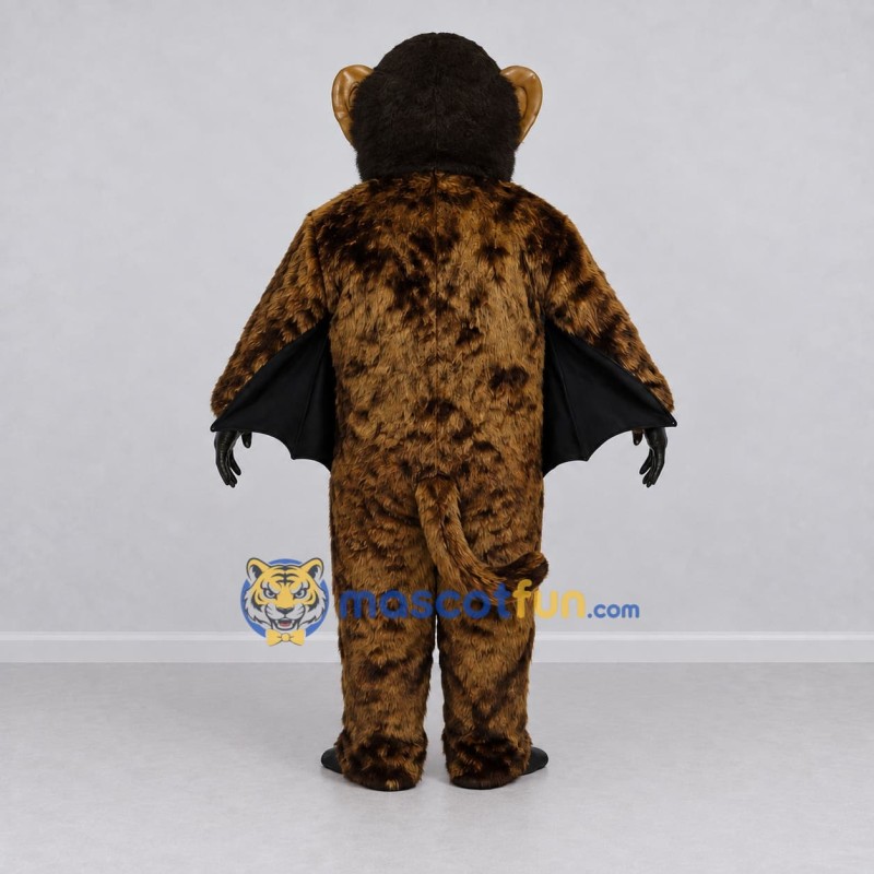 Custom Brown and Black Winged Monkey Mascot Costume Adult Full Body Suit for Theme Parties Custom Brown and Black Winged Monkey Mascot Costume Adult Full Body Suit for Theme Parties