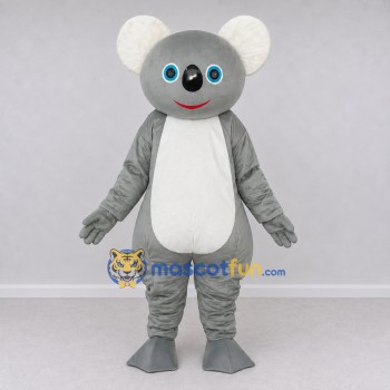 Custom Gray and White Koala Character Mascot Costume Adult Full Body Suit for Wildlife Events Custom Gray and White Koala Character Mascot Costume Adult Full Body Suit for Wildlife Events