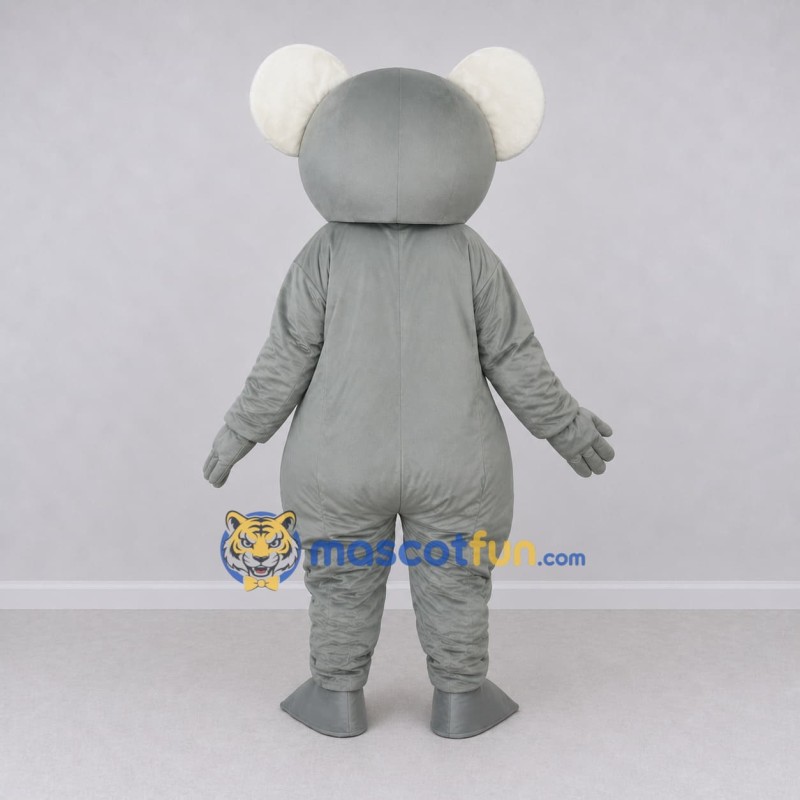 Custom Gray and White Koala Character Mascot Costume Adult Full Body Suit for Wildlife Events Custom Gray and White Koala Character Mascot Costume Adult Full Body Suit for Wildlife Events