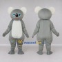 Custom Gray and White Koala Character Mascot Costume Adult Full Body Suit for Wildlife Events