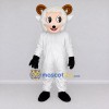 Custom White and Brown Ram Mascot Costume Adult Full Body Suit for Farm Events Custom White and Brown Ram Mascot Costume Adult Full Body Suit for Farm Events