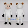Custom White and Brown Ram Mascot Costume Adult Full Body Suit for Farm Events