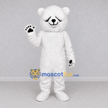 Custom White Teddy Bear Mascot Costume Adult Full Body Suit for Community Events Custom White Teddy Bear Mascot Costume Adult Full Body Suit for Community Events