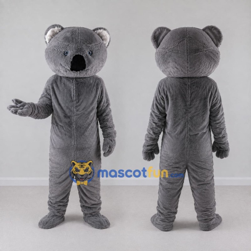 Custom Gray Koala Mascot Costume Adult Full Body Suit for Wildlife Events Custom Gray Koala Mascot Costume Adult Full Body Suit for Wildlife Events