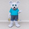 Custom Gray and Blue Mouse in a T-Shirt and Shorts Mascot Costume Adult Full Body Suit for School Events Custom Gray and Blue Mouse in a T-Shirt and Shorts Mascot Costume Adult Full Body Suit for School Events
