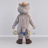 Custom Gray and Brown Raccoon in a Hat and Boots Mascot Costume Adult Full Body Suit for Outdoor Events Custom Gray and Brown Raccoon in a Hat and Boots Mascot Costume Adult Full Body Suit for Outdoor Events