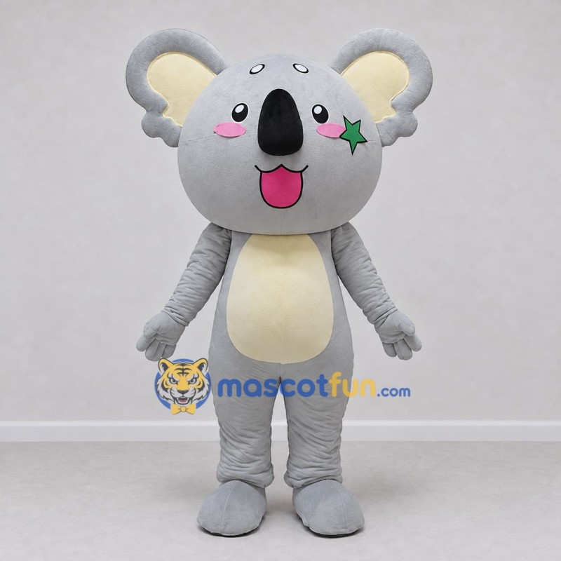 Custom Gray and Yellow Koala Character Mascot Costume Adult Full Body Suit for Community Events Custom Gray and Yellow Koala Character Mascot Costume Adult Full Body Suit for Community Events