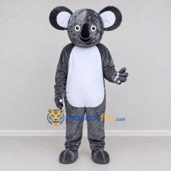 Custom Dark Gray and White Koala Character Mascot Costume Adult Full Body Suit for Wildlife Events Custom Dark Gray and White Koala Character Mascot Costume Adult Full Body Suit for Wildlife Events