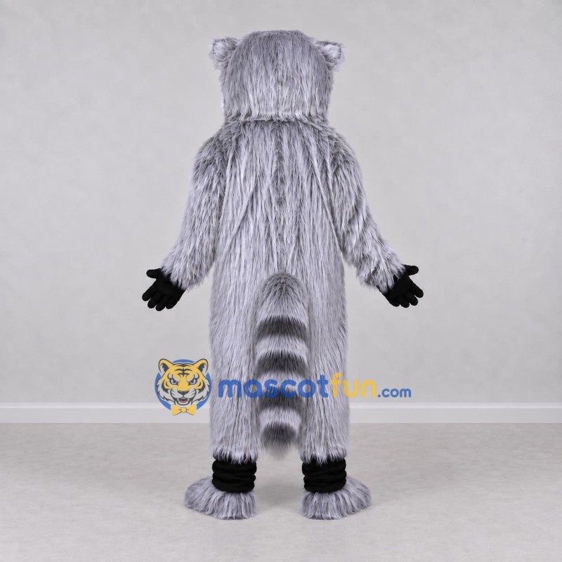 Custom Gray and White Ring-Tailed Lemur Mascot Costume Adult Full Body Suit for Wildlife Events Custom Gray and White Ring-Tailed Lemur Mascot Costume Adult Full Body Suit for Wildlife Events
