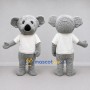 Custom Gray and White Koala in a T-Shirt Mascot Costume Adult Full Body Suit for School Events