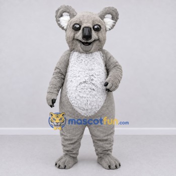 Custom Gray and White Koala Mascot Costume Adult Full Body Suit for Wildlife Events Custom Gray and White Koala Mascot Costume Adult Full Body Suit for Wildlife Events
