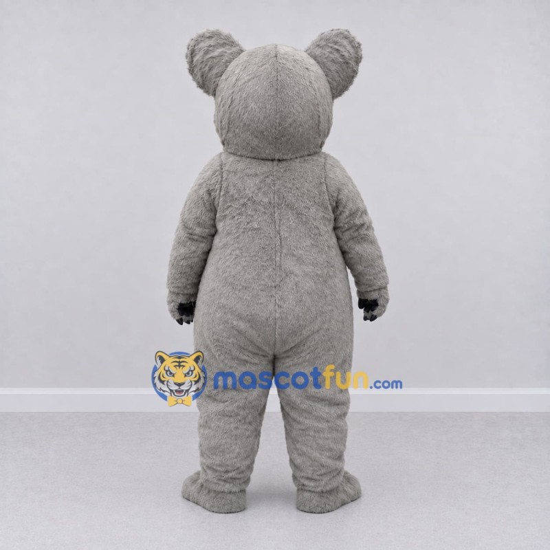 Custom Gray and White Koala Mascot Costume Adult Full Body Suit for Wildlife Events