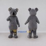 Custom Dark Gray Koala Mascot Costume Adult Full Body Suit for Wildlife Events