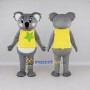 Custom Gray and Yellow Koala in a Star Shirt Mascot Costume Adult Full Body Suit for School Events