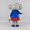 Custom Gray and Blue Koala in a School Uniform Mascot Costume Adult Full Body Suit for School Events