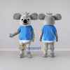 Custom Gray and Blue Koala in a T-Shirt Mascot Costume Adult Full Body Suit for School Events Custom Gray and Blue Koala in a T-Shirt Mascot Costume Adult Full Body Suit for School Events