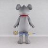 Custom Gray and White Koala with a Red Bow Tie Mascot Costume Adult Full Body Suit for Community Events