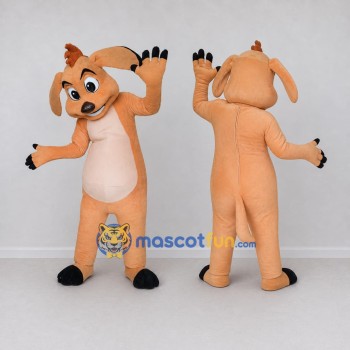 Custom Orange and Cream Dog Mascot Costume Adult Full Body Suit for Community Events