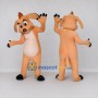 Custom Orange and Cream Dog Mascot Costume Adult Full Body Suit for Community Events