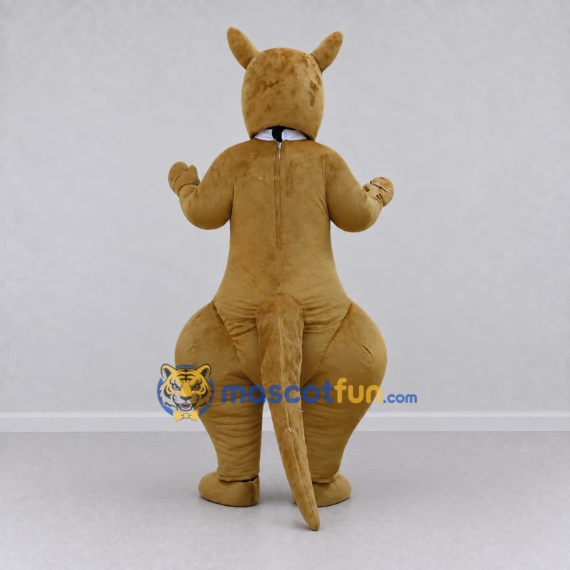 Custom Brown and White Kangaroo Mascot Costume Adult Full Body Suit for Wildlife Events Custom Brown and White Kangaroo Mascot Costume Adult Full Body Suit for Wildlife Events