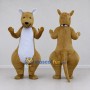 Custom Brown and White Kangaroo Mascot Costume Adult Full Body Suit for Wildlife Events