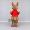 Custom Tan and Red Kangaroo Character in a T-Shirt Mascot Costume Adult Full Body Suit for Wildlife Events Custom Tan and Red Kangaroo Character in a T-Shirt Mascot Costume Adult Full Body Suit for Wildlife Events
