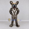 Custom Brown and Black Spotted Canine Character Mascot Costume Adult Full Body Suit for Wildlife Events Custom Brown and Black Spotted Canine Character Mascot Costume Adult Full Body Suit for Wildlife Events
