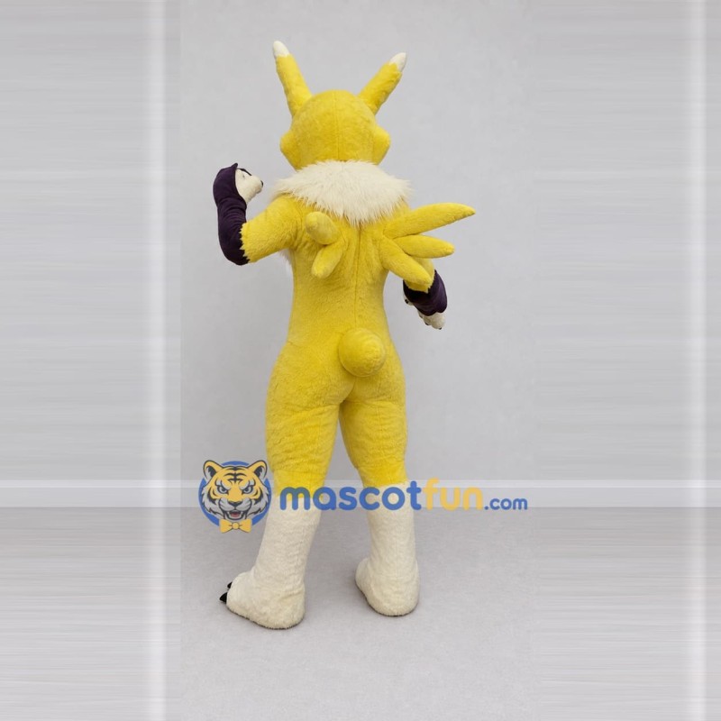 Custom Yellow and Cream Spiky Fantasy Animal Mascot Costume Adult Full Body Suit for Theme Parties Custom Yellow and Cream Spiky Fantasy Animal Mascot Costume Adult Full Body Suit for Theme Parties