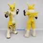 Custom Yellow and Cream Spiky Fantasy Animal Mascot Costume Adult Full Body Suit for Theme Parties