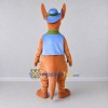 Custom Orange and Blue Kangaroo in a Hat and Vest Mascot Costume Adult Full Body Suit for Outdoor Events Custom Orange and Blue Kangaroo in a Hat and Vest Mascot Costume Adult Full Body Suit for Outdoor Events