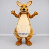 Custom Golden Brown and Cream Kangaroo Mascot Costume Adult Full Body Suit for Wildlife Events
