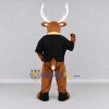 Custom Brown and Black Deer in Sportswear Mascot Costume Adult Full Body Suit for Sports Events Custom Brown and Black Deer in Sportswear Mascot Costume Adult Full Body Suit for Sports Events