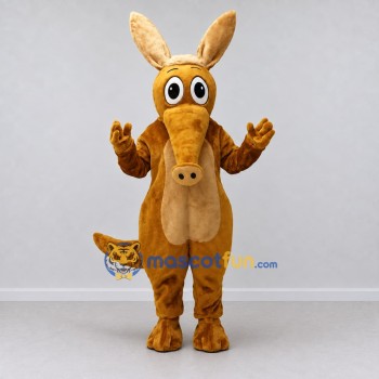 Custom Golden Brown Aardvark Character Mascot Costume Adult Full Body Suit for Wildlife Events Custom Golden Brown Aardvark Character Mascot Costume Adult Full Body Suit for Wildlife Events