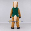 Custom Tan and Green Horse in a Sleeveless Shirt Mascot Costume Adult Full Body Suit for Farm Events