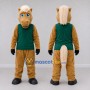 Custom Tan and Green Horse in a Sleeveless Shirt Mascot Costume Adult Full Body Suit for Farm Events