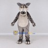Custom Gray and White Dog Mascot Costume Adult Full Body Suit for Community Events