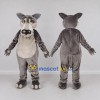 Custom Gray and White Dog Mascot Costume Adult Full Body Suit for Community Events