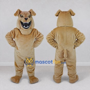 Custom Tan Scary Dog Mascot Costume Adult Full Body Suit for Theme Parties