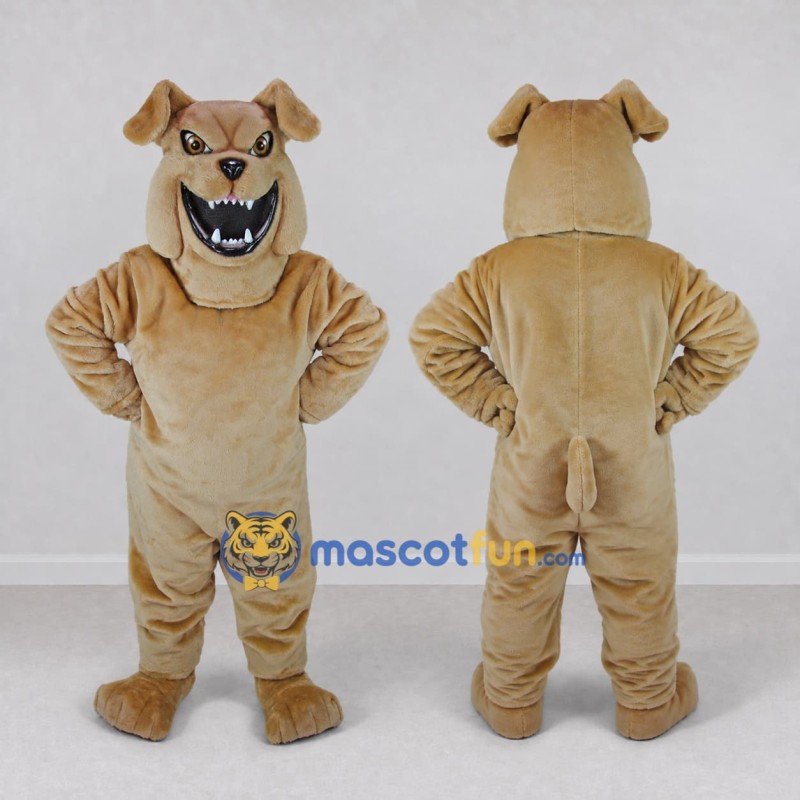 Custom Tan Scary Dog Mascot Costume Adult Full Body Suit for Theme Parties Custom Tan Scary Dog Mascot Costume Adult Full Body Suit for Theme Parties