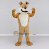 Custom Tan and White Bulldog Mascot Costume Adult Full Body Suit for Sports Events