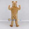 Custom Tan and White Bulldog Mascot Costume Adult Full Body Suit for Sports Events