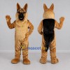 Custom Tan and Black German Shepherd Dog Mascot Costume Adult Full Body Suit for Sports Events
