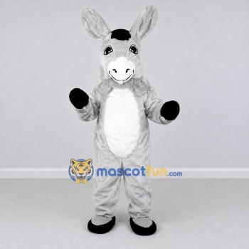 Custom Gray and White Donkey Mascot Costume Adult Full Body Suit for Farm Events