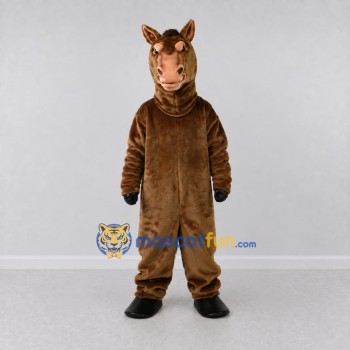 Custom Brown and Black Horse Mascot Costume Adult Full Body Suit for Farm Events Custom Brown and Black Horse Mascot Costume Adult Full Body Suit for Farm Events