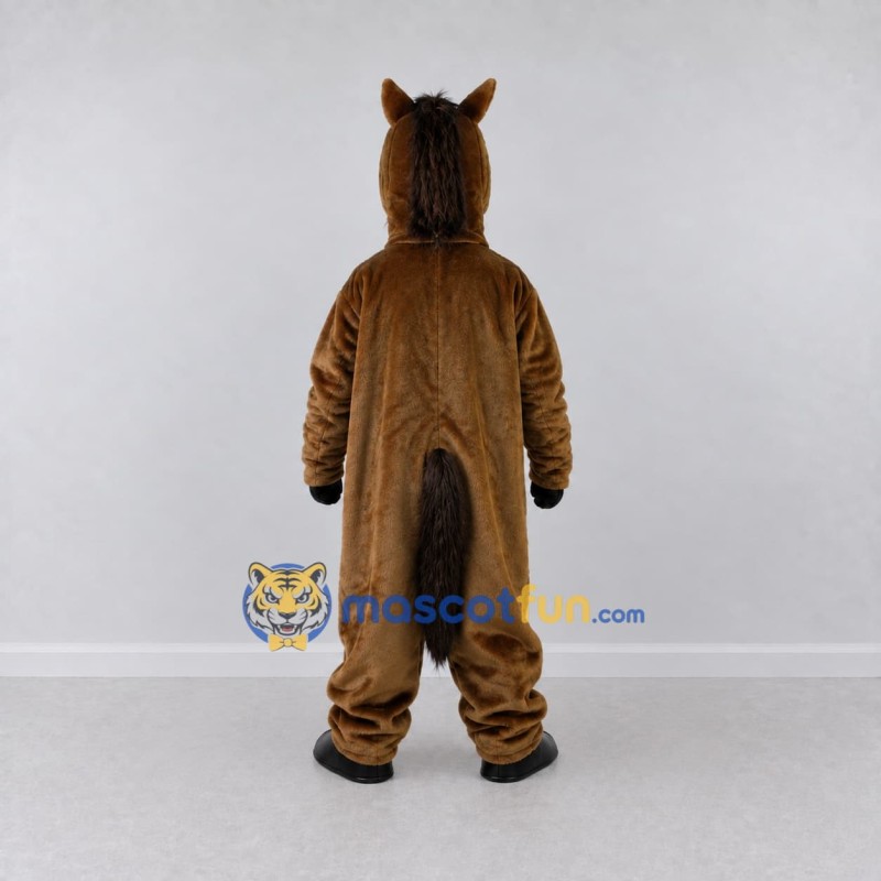 Custom Brown and Black Horse Mascot Costume Adult Full Body Suit for Farm Events Custom Brown and Black Horse Mascot Costume Adult Full Body Suit for Farm Events