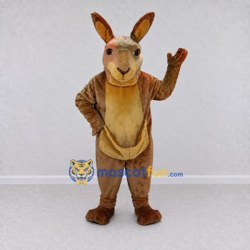 Custom Brown and Tan Kangaroo Mascot Costume Adult Full Body Suit for Wildlife Events