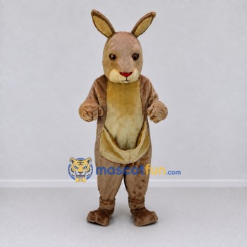 Custom Brown and Cream Kangaroo Mascot Costume Adult Full Body Suit for Wildlife Events Custom Brown and Cream Kangaroo Mascot Costume Adult Full Body Suit for Wildlife Events